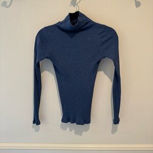 Club Monaco Blue Turtleneck